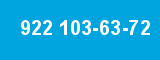 922 103-63-72